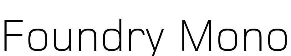 Foundry Monoline Light Font Download Free